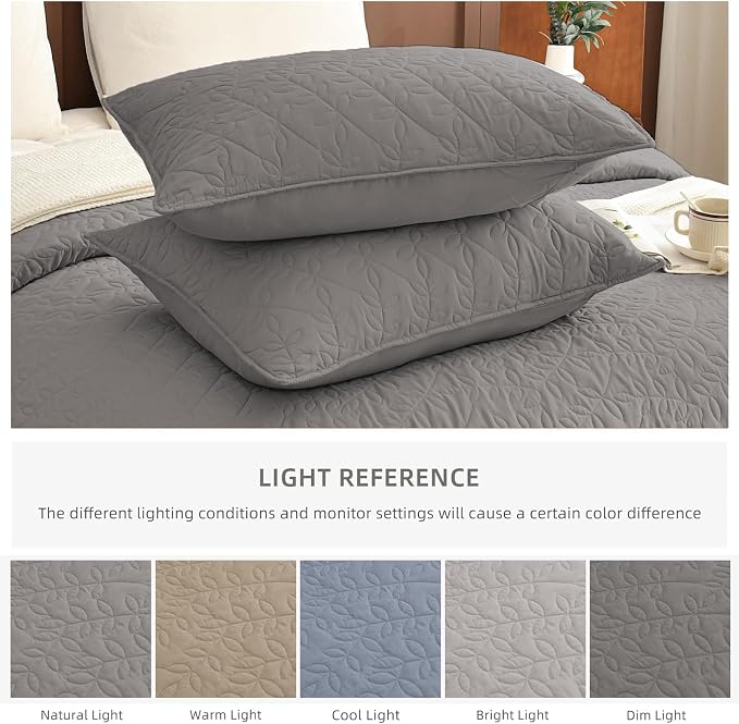 Lady Ann Gray Oversized King Bedspread 120x120 - Image 9