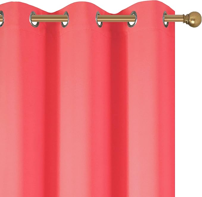 Diraysid Coral Grommet Blackout Curtains - Image 7