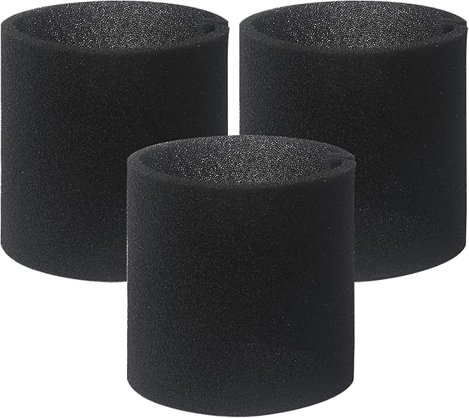 DFD 3 Pcs 90585 Foam Sleeve Filter Replacement Compatiable with Genie Shop Wet Dry Vacuums & for Shop Vac for Vacmaster, VF2001 Foam Replacements Filters for Wet Dry Vacuum Cleaner
