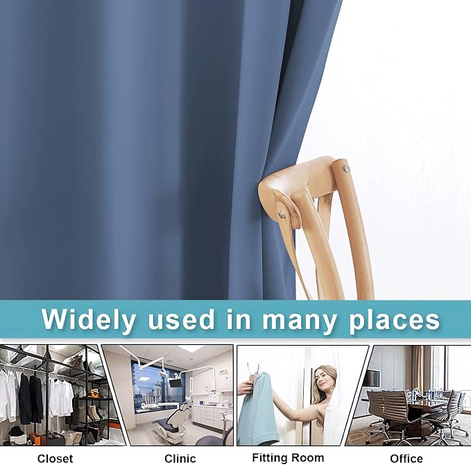RYB HOME Blackout Curtains Room Divider - Image 5