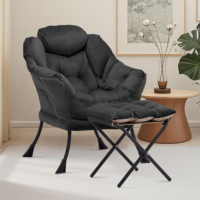 Lazy Chair with Ottoman, Comfy Reading Chair, Lounge Chair - Image 2