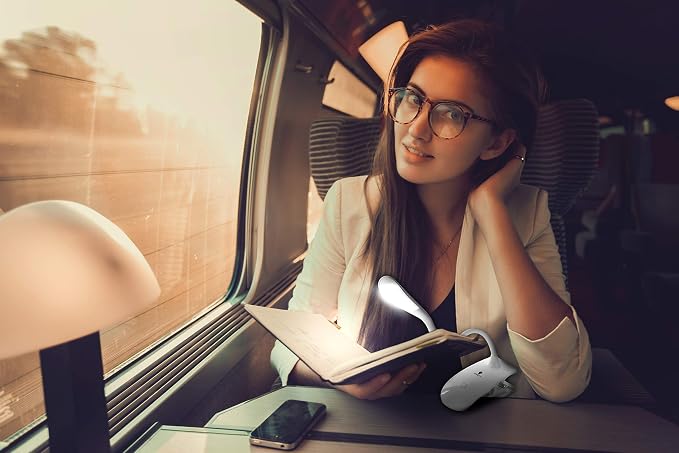 Clip-On LED Reading Light – Rechargeable & Flexible Neck Book Lamp - Image 3