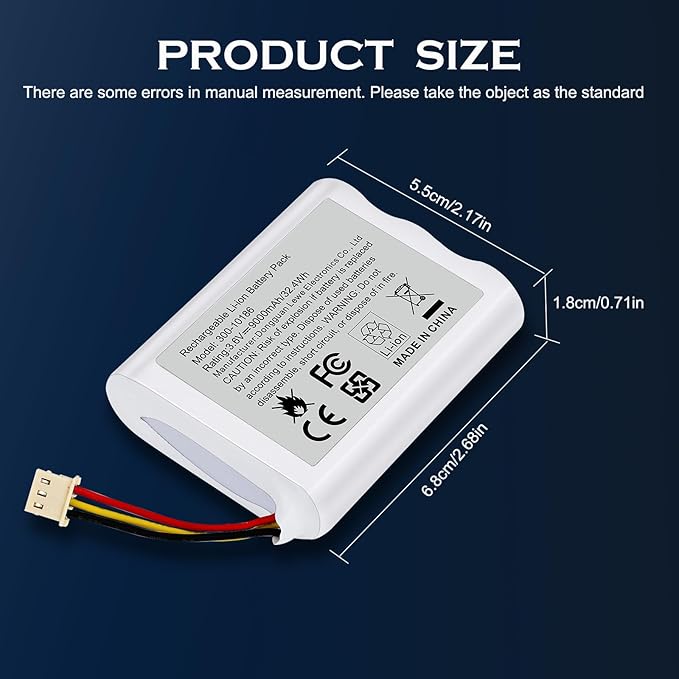 9000mAh Battery 300-10186 Replacement for ADT Command Smart Security Panel ADT5AIO-1 ADT5AIO-2 ADT5AIO-3 ADT7AIO-1, ADT 2X16 AIO Home Security System ADT2X16AIO-1 ADT2X16AIO-2 Battery 3.6V 32.4Wh