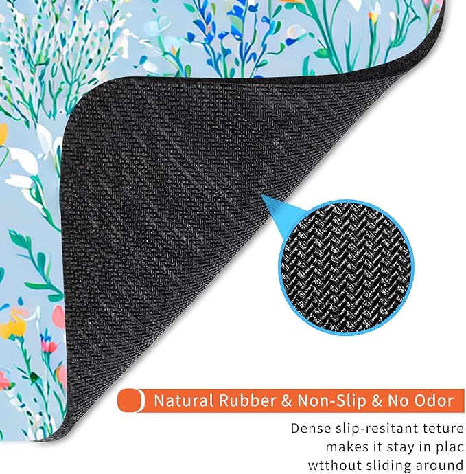 Armanza Square Mouse Pad Plants,Personalized Premium-Textured Custom Mouse Mat Design,Washable Mousepad Lycra Cloth,Non-Slip Rubber Base Computer Mouse Pads for Wireless Mouse
