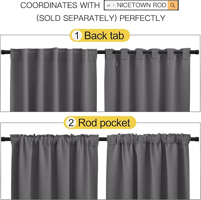 NICETOWN Blackout Curtain Panels Window Draperies - Image 3