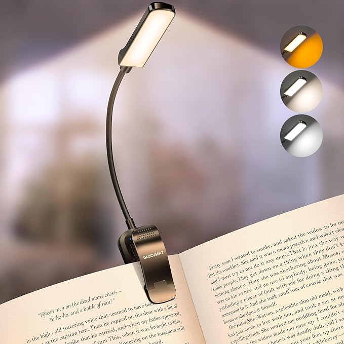Glocusent 13 LED Book Lights for Reading at Night, Gifts for Book Lovers | by GLOCUSENT