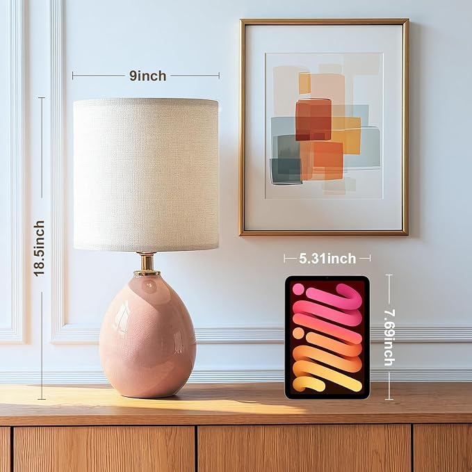 18.5" Table Lamps Set of 2 for Living Room Bedroom, Bedside Lamps for Night - Image 6