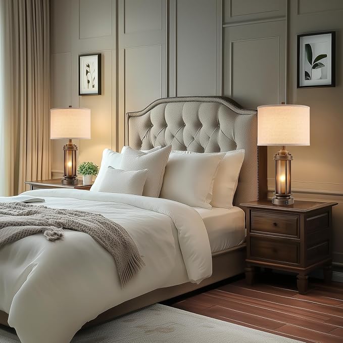AIEAMPDO Set of 2 Farmhouse Table Lamps - Image 7