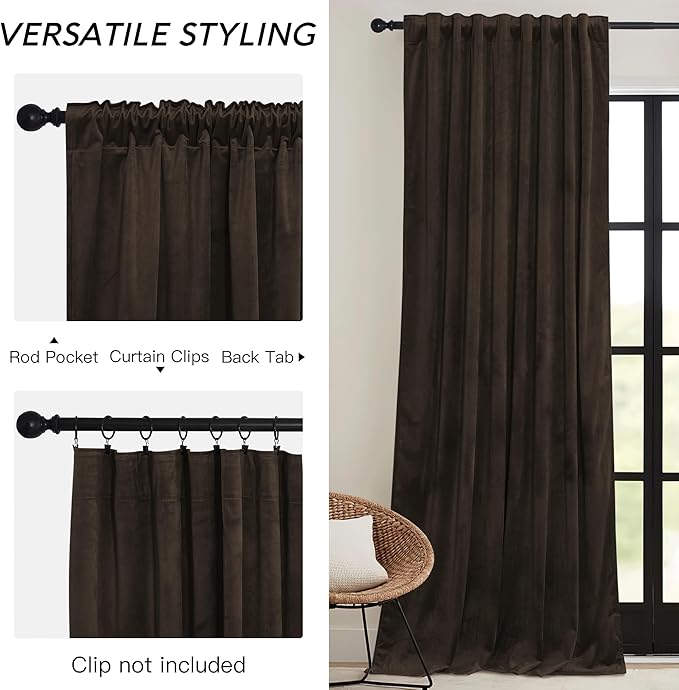 RYB HOME Velvet Curtains 90 inches - Image 8
