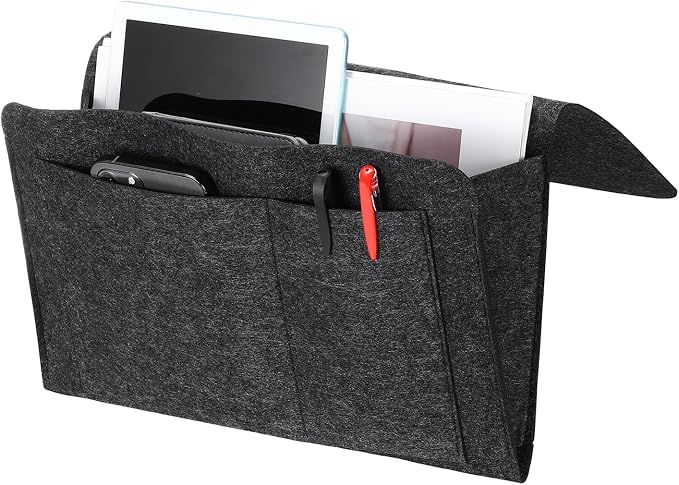 uxcell 4 Pockets Bedside Caddy, Bed Hanging Storage Bag Holder by uxcell