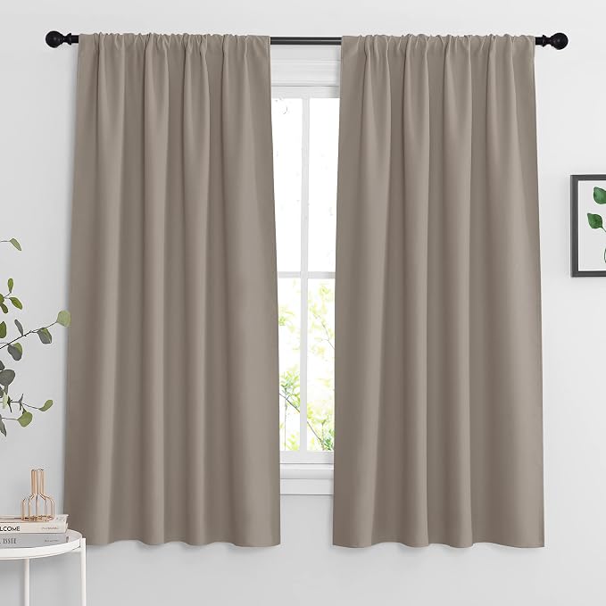 RYB HOME Blackout Curtains for Bedroom Living Room Nursery 63 inches Long | by RYBHOME