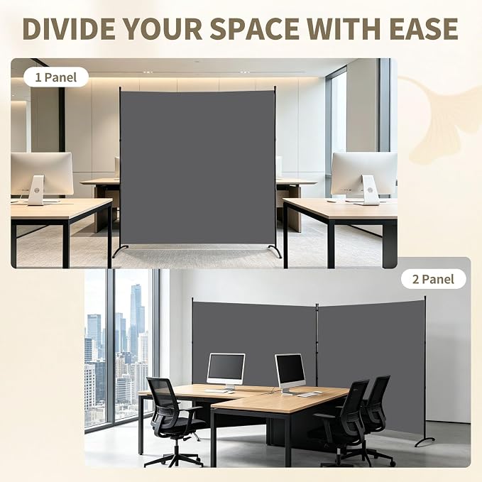 Extra-Wide Single Room Divider, Portable Privacy Screen - Image 7