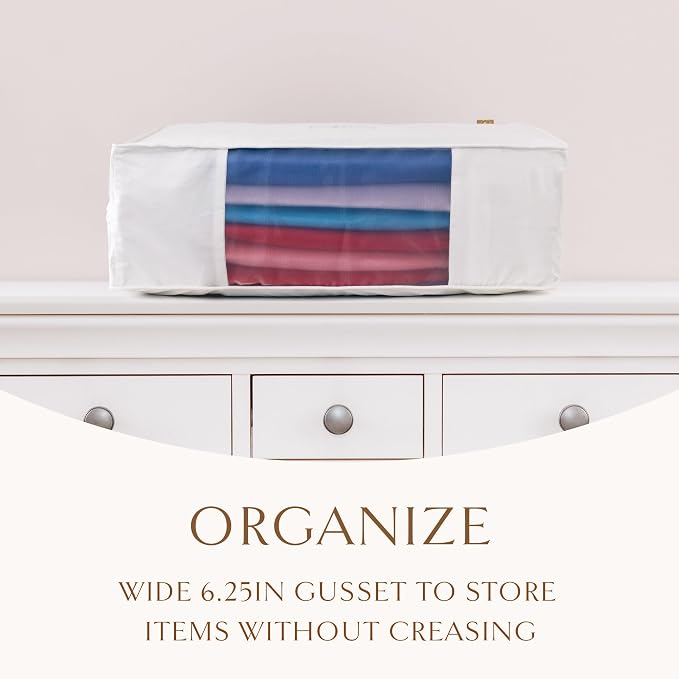 Luxury Organic Cotton Sweater and Blanket Storage Bag 20 Inch | Fits 9 Fine - Image 6