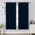 CUCRAF Navy Blue Blackout Curtains 54 Inches Long, Thermal Insulated Noise by CUCRAF