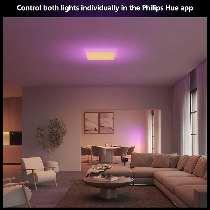 Philips Hue Datura Smart Ceiling Panel (Square 123.6in x 123.6in) White & Color Light, Bluetooth Compatible, Voice Control with Alexa, Apple Home & Google Assistant