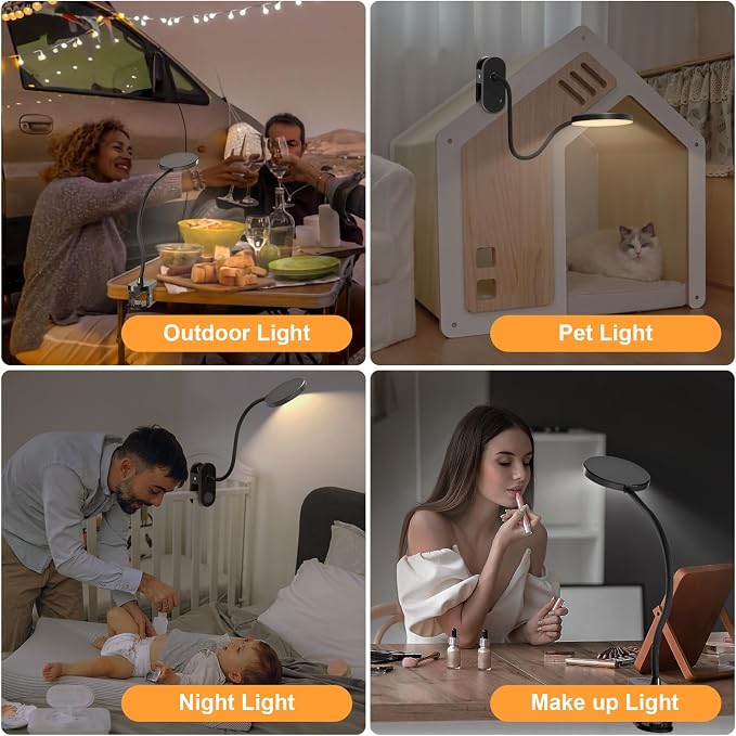 Rechargeable Clip on Light for Bed, 97 LED Cordless Reading Lamp - Image 7