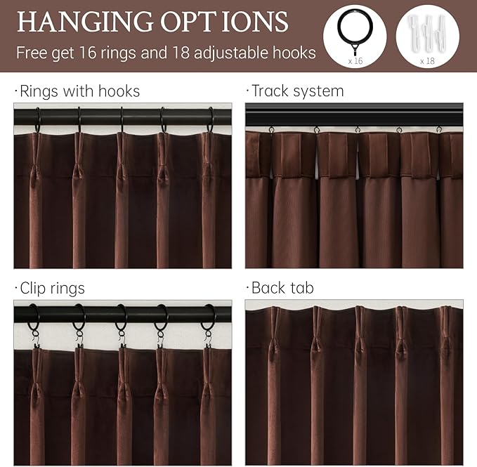 Tan 102 Inches Long Custom Velvet Curtains 2 Panels - Image 4