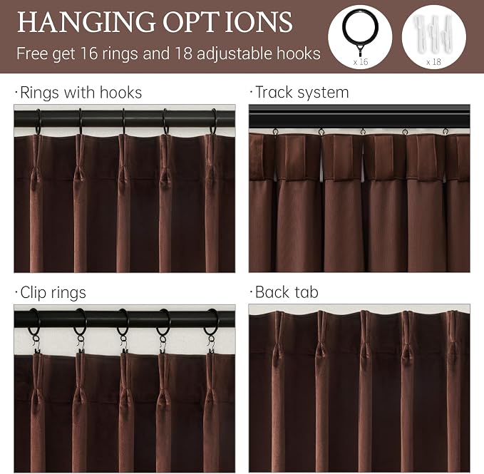 Extra Long Tan Velvet Curtains 108 Inches - Image 4