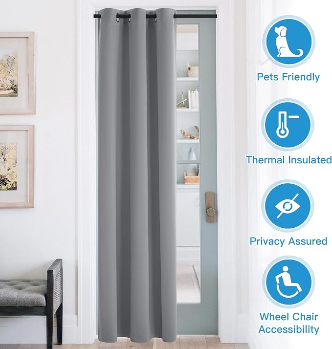 RYB HOME Blackout Curtains for Bedroom Closet Living Room Nursery Dining | - Image 3