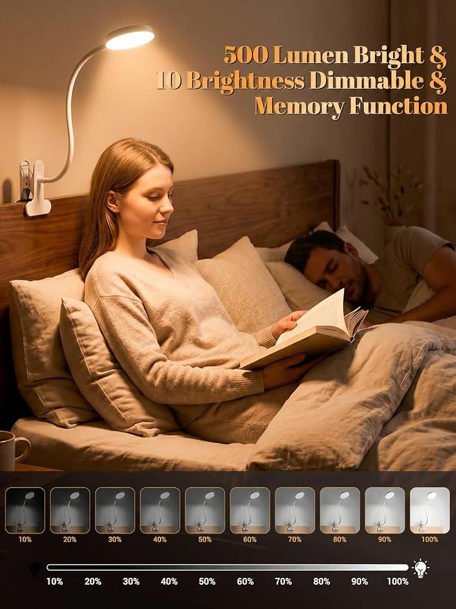 Clip on Light, 10 Colors RGB Desk Lamp - Image 4