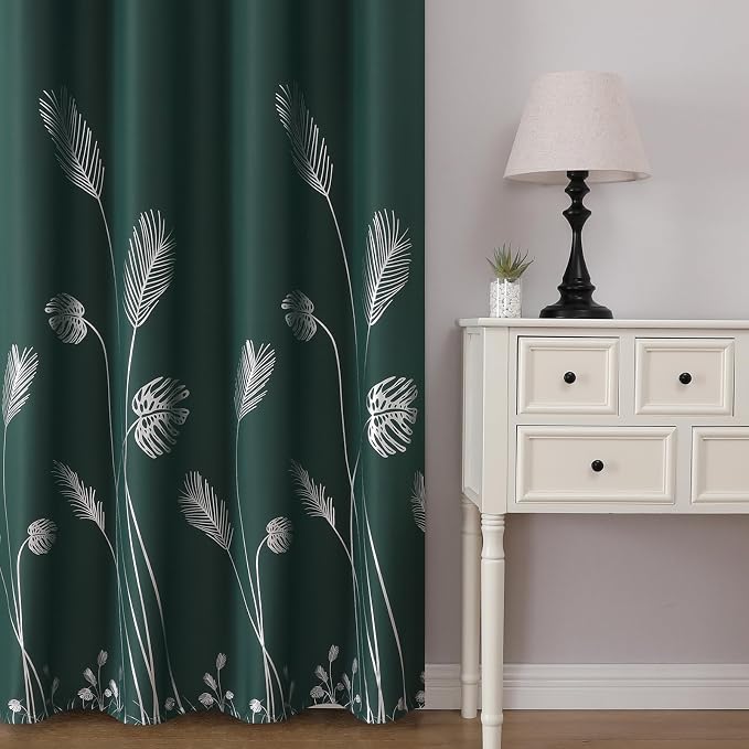 Green Blackout Curtains for Living Room 84 Inch Length 2 Panels Set, Room - Image 2