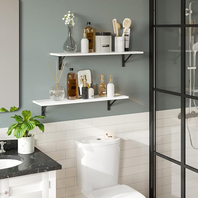 Long Wall Shelves, 31.5" Wall Mounted Shelves - Image 6