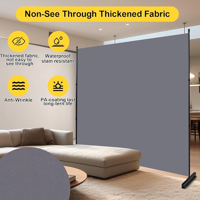 Room Divider Single Panel Folding Privacy Screen, Wall Divider - Image 3