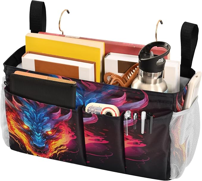 Dragon Fire tag8 Bedside Caddy Storage Bag Bedside Organizer - Image 3
