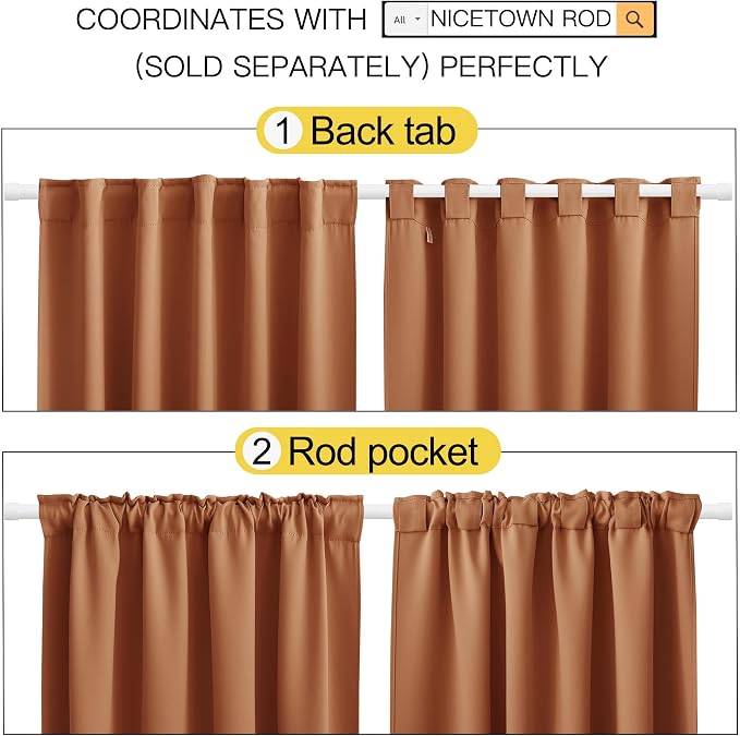 NICETOWN Blackout Curtain Panels Window Draperies - Image 3