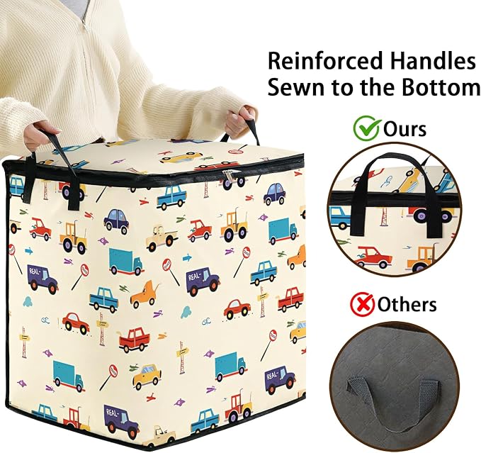 2pcs blanket storage bag for under bed, closet organizers 95L | quilt duvet - Image 4