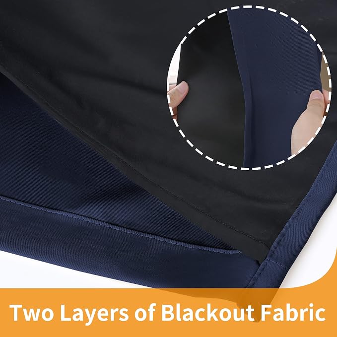 YoungsTex 100% Blackout Curtains 54 Inch Length - Image 6