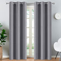 Yakamok Blackout Curtains 38x84 inch Grey Thermal Drapes-Bedroom | 2 panels by Yakamok