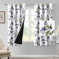 H.VERSAILTEX 100% Blackout Curtains 63 inch Length 2 Panels Set Cattleya Floral by HVERSAILTEX