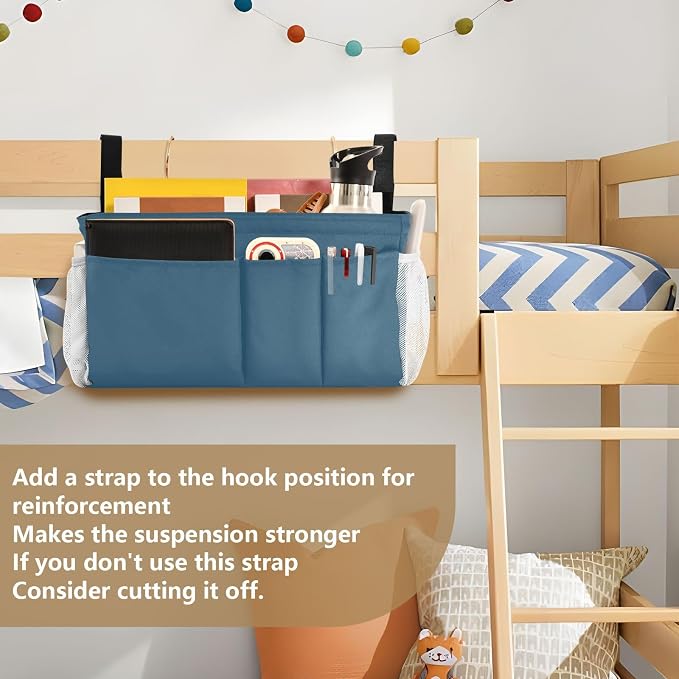 DOMIKING Caribbean Blue Bedside Caddy - Image 6