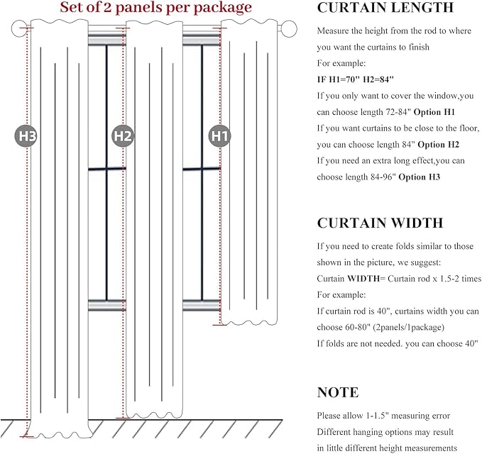 100 Inch Long Baby Pink Curtains 2 Panels Set - Image 7