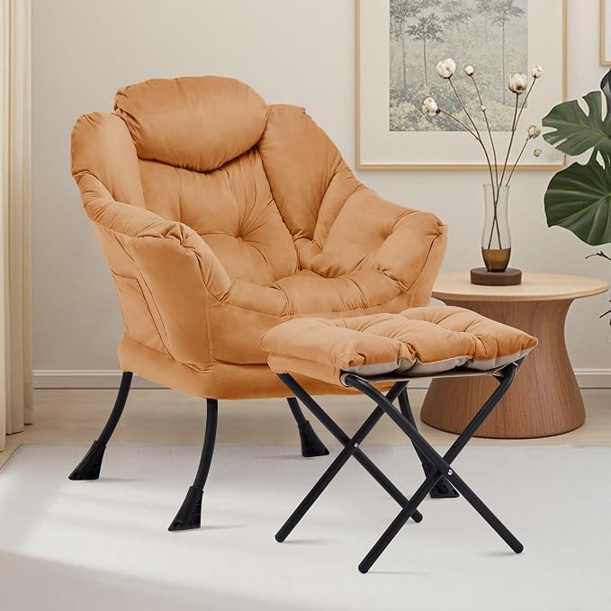 Lazy Chair with Ottoman, Comfy Reading Chair, Lounge Chair - Image 2