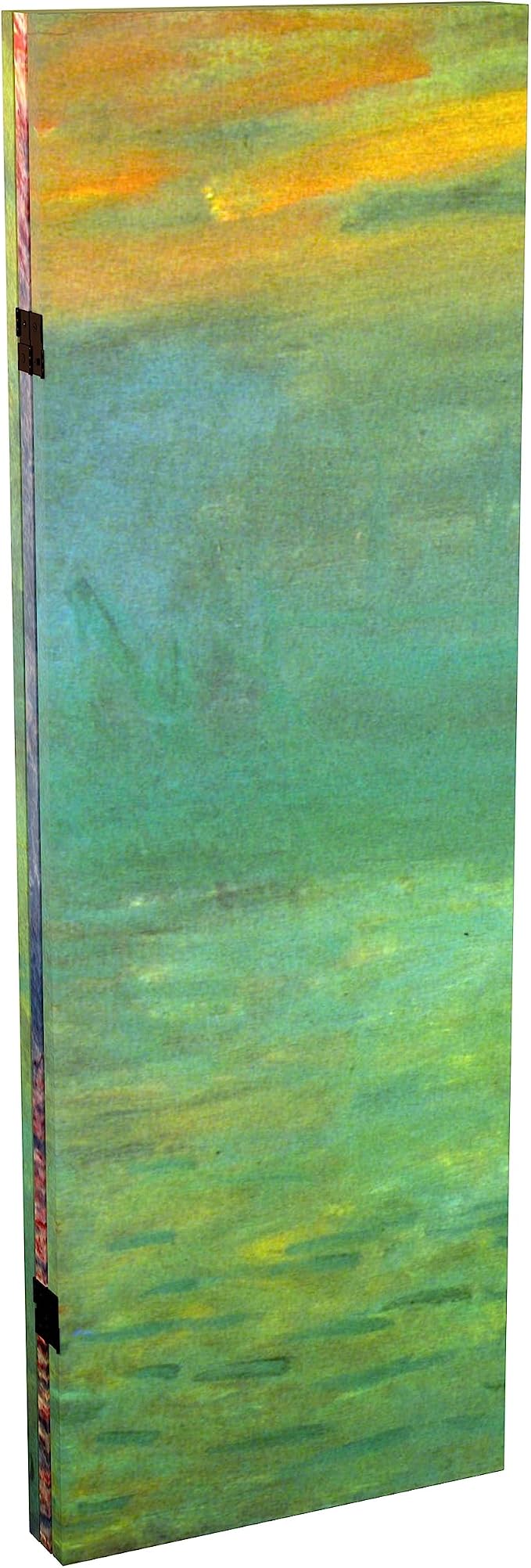 Red Lantern Double Sided Works of Monet Canvas Folding Screen - Image 8
