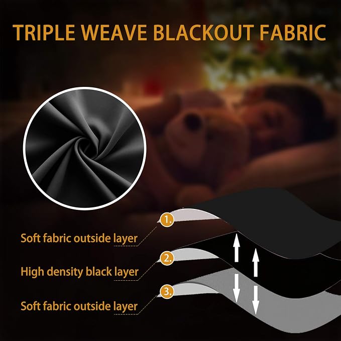 KOUFALL 84 Inch Extra Wide Blackout Curtains, Thermal Insulated Large Full - Image 5