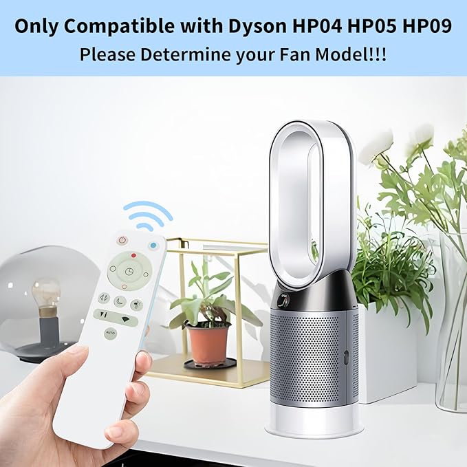 LUNOAOA Upgrade Glowing Remote Control Replacement No Setup for Dyson HP04 HP05 HP09 Pure Hot + Cool Heater Fan Air Purifying/Heater with Magnetic