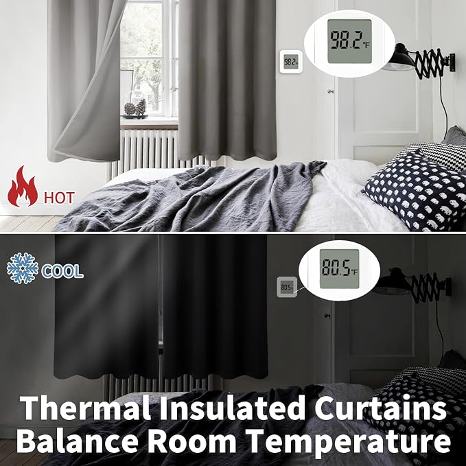 BGment Grey Blackout Curtains for Bedroom - Image 4