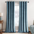 MIULEE Velvet Curtains Dark Slate Blue 52 x 90 Inch Length Set of 2 | Grommet by MIULEE