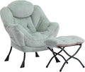 HollyHOME Lazy Chair with Foldable Ottoman, Accent Comfy Lounge Armchair and by HollyHOME
