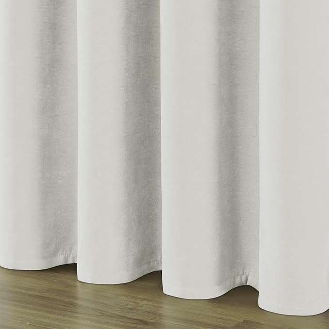 Joydeco Velvet Blackout Curtains Black Out Curtain 108 Inch Drapes | - Image 6