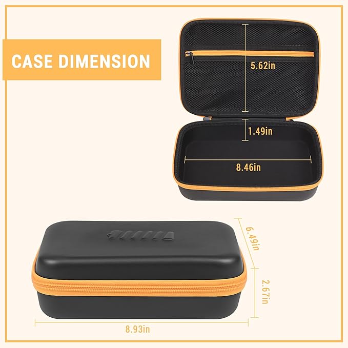 stukcaze Battery Organizer Storage Case with Tester for AA AAA Button Battery Holder Carrying 3 Batteries Variety Pack 88 Batteries Zipper Mesh Bag (Batteries Not Included) (black-orange)