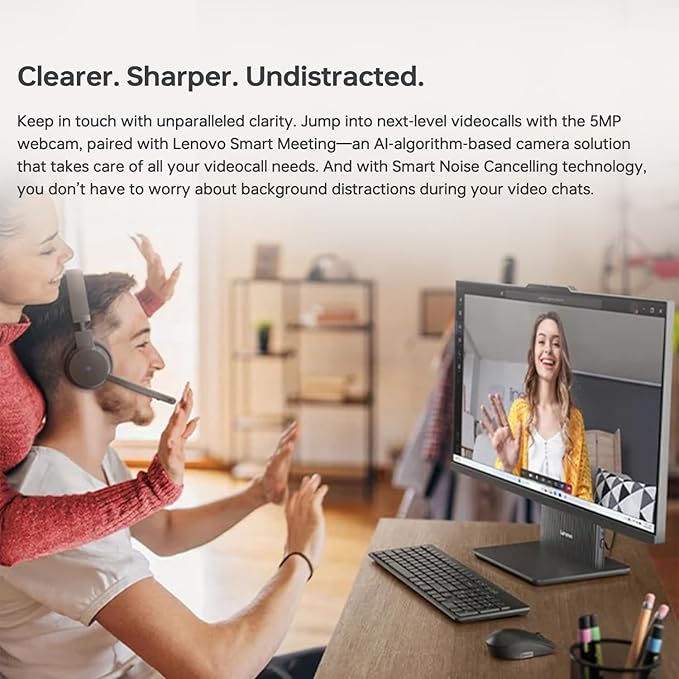 Lenovo IdeaCentre Business Computer All-in-One PC, 27" FHD 100Hz Display, Intel Core i7-13620H, 64GB DDR5, 2TB SSD, Wi-Fi 6, Windows 11 Pro with AI & Microsoft Copilot, Wireless KB & M, Grey