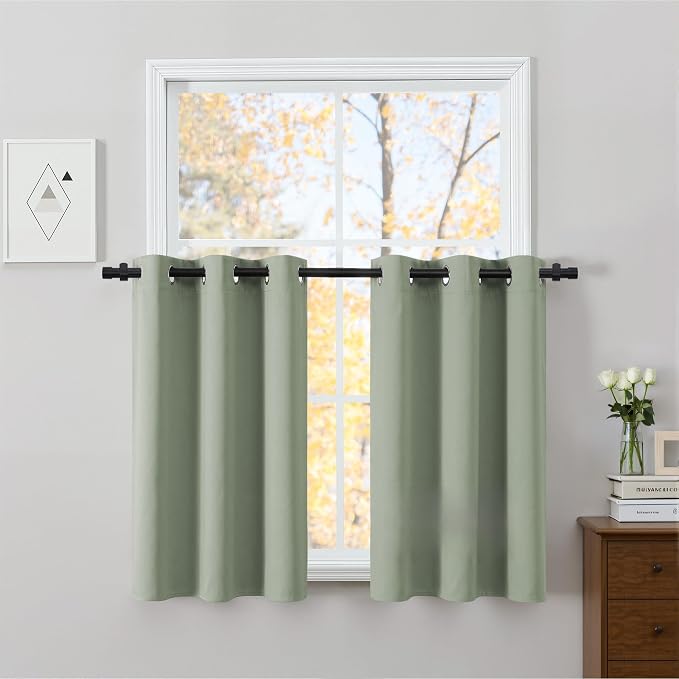 NICETOWN 100% Short Blackout Curtains 36 Inch Length by NICETOWN