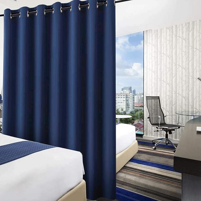 RYB HOME Room Partition Curtains Privacy Blackout Drapes Energy Efficient | - Image 3