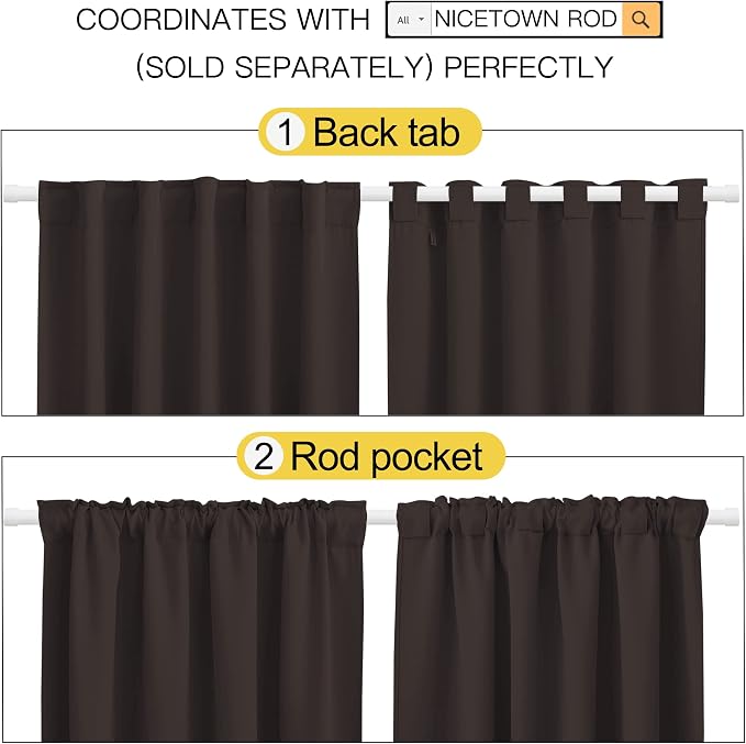 NICETOWN Window Curtains Blackout Drapery Panels - Image 3