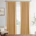 Joywell 100% Blackout Linen Curtains 96 Inch Long by Joywell