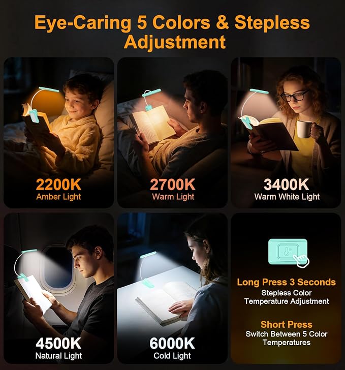 Gritin 2026 Gen 2 Book Light for Reading- 32 Eye Caring Full Spectrum LED | 5 - Image 5